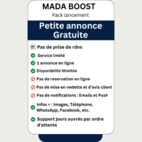 Abonnement MaDa Boost (Forfait gratuit)